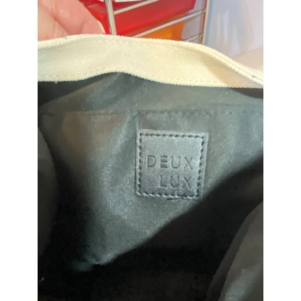 Deux Lux Canvas & Vegan Leather Backpack Adjustable Straps Interior‎ Pocket